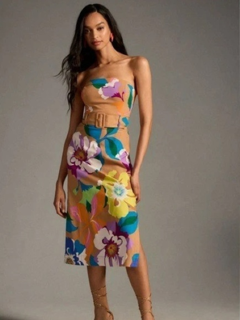 Maeve Strapless Belted Dress xl